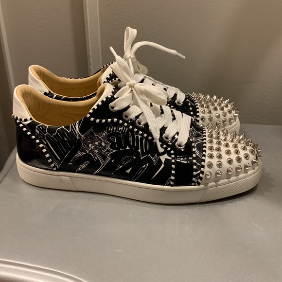 Authentic Christian Louboutin Spikes Women’s Sneakers sz 8.5 - Picture 1 of 12